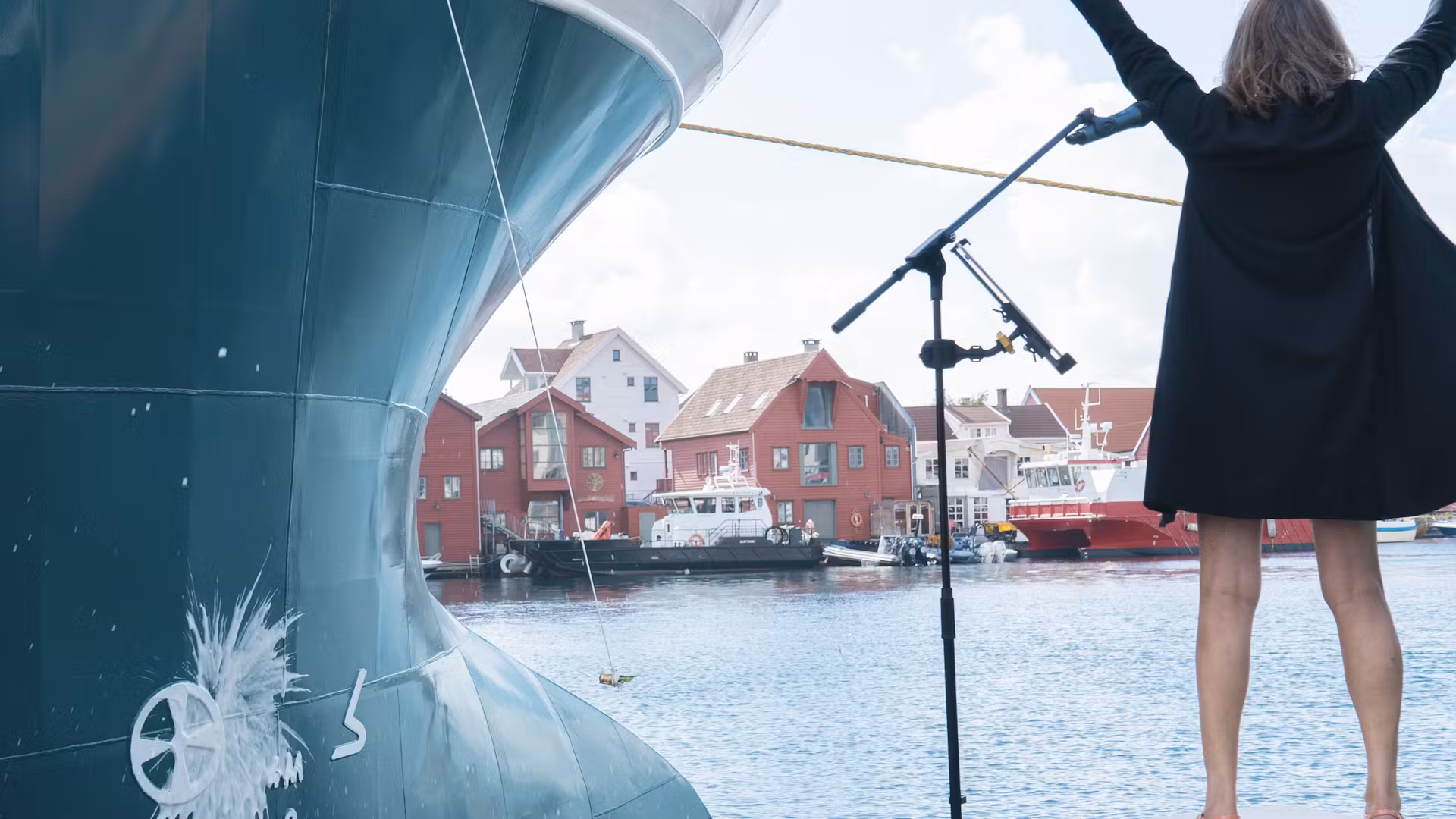 Alginor harvesting vessel at sea